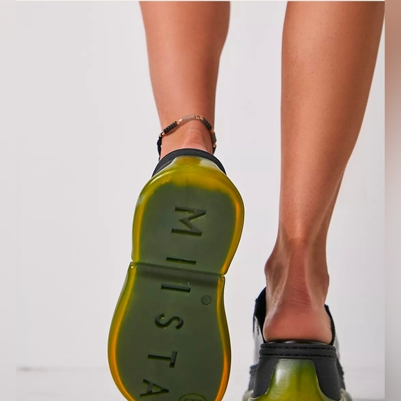 Miista Black and Green Mules - Picture 3 of 8